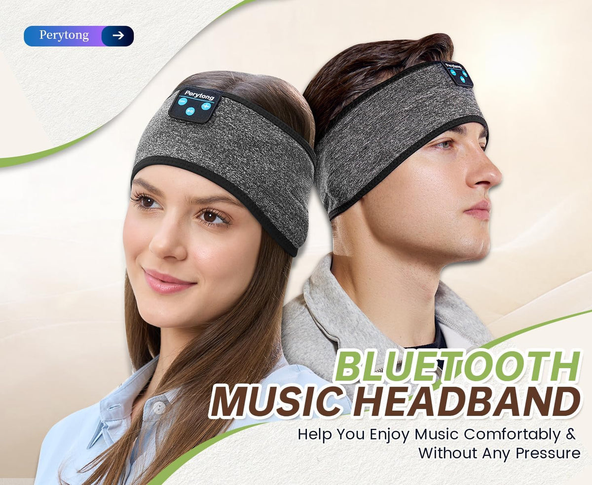 Bluetooth Sleep Headband for Side Sleepers – Soft Wireless Headphones