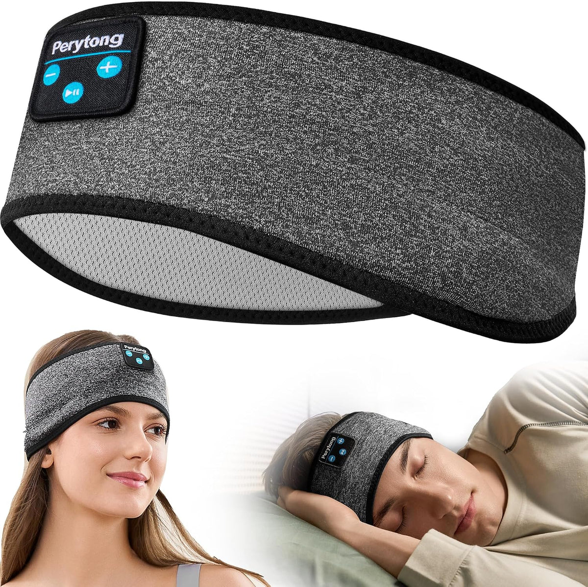 Bluetooth Sleep Headband for Side Sleepers – Soft Wireless Headphones
